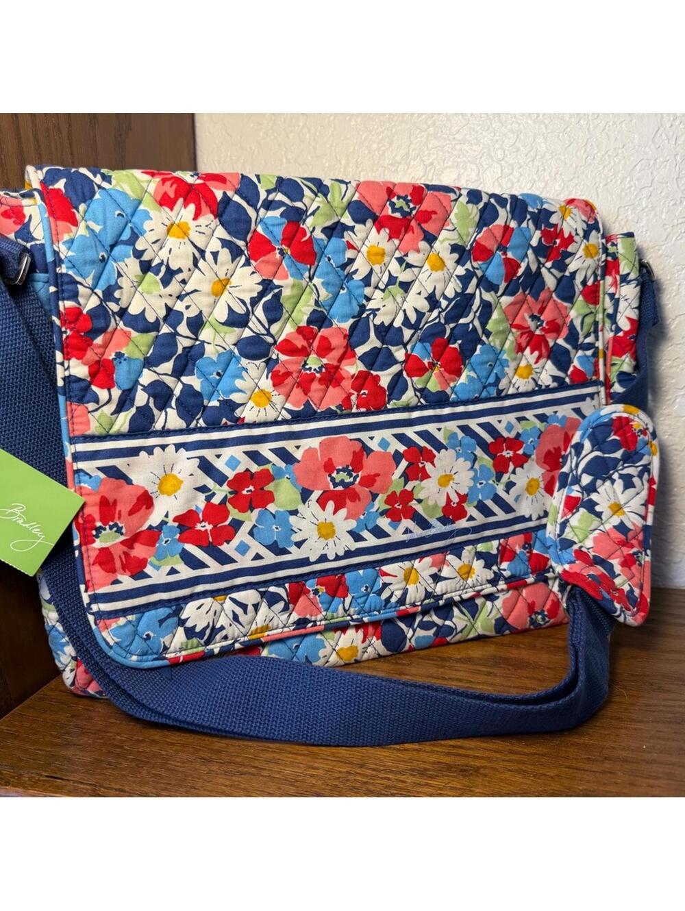 Vera Bradley Messenger Bag in the "Summer Cottage" pattern